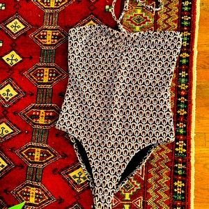 Zara 70s inspired bodysuit size small halter